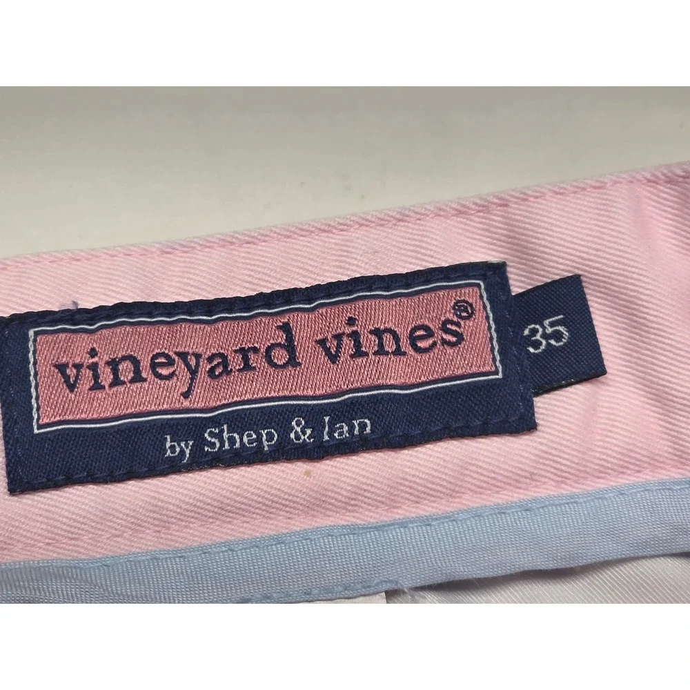 Vineyard‎ Vines Mens Pink Breaker Cotton Twill Chino Shorts Size 35 RN2318245